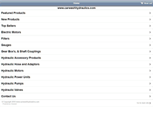 Tablet Screenshot of carwashhydraulics.com